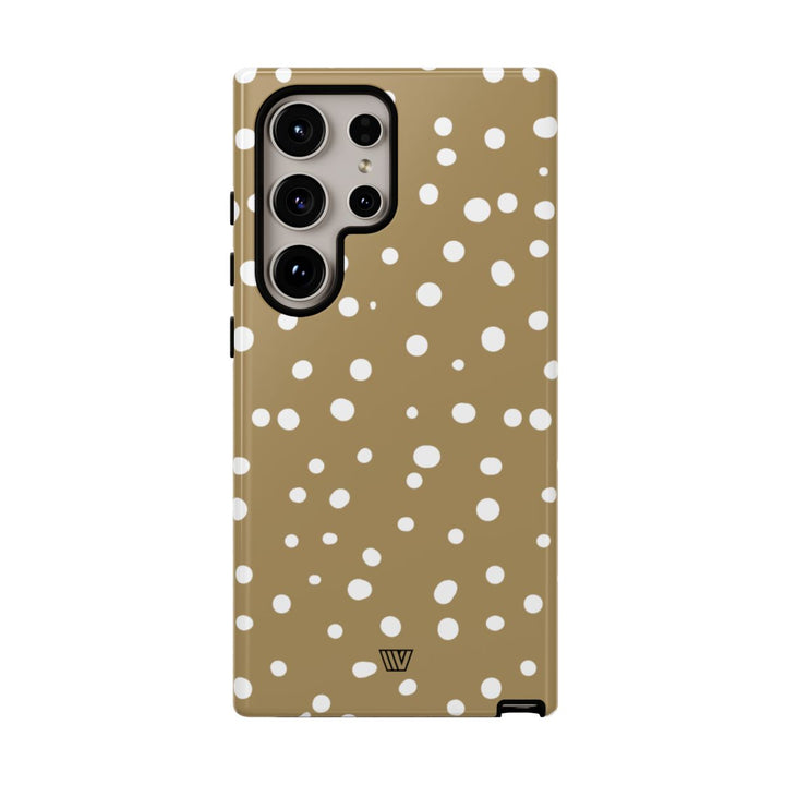 DARK BEIGE DOTS | Tough Phone Case