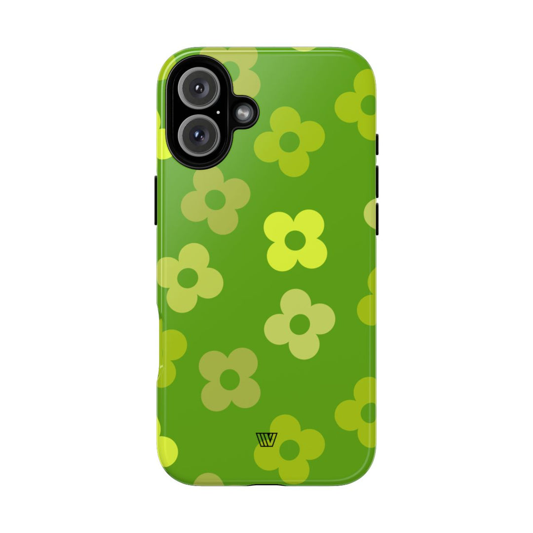GREEN RETRO FLOWERS | Tough Phone Case