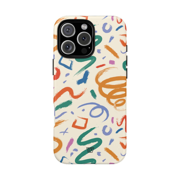 DOODLE BRUSH STROKES | Tough Phone Case