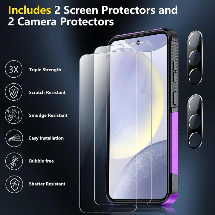 SpiderCase Galaxy S24+ Dark Purple Armor Shell - DOKUTRONIX
