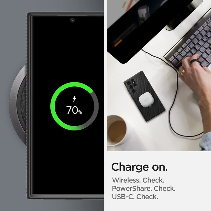 Spigen Galaxy S22 Ultra Liquid Air Case - Matte Black - DOKUTRONIX