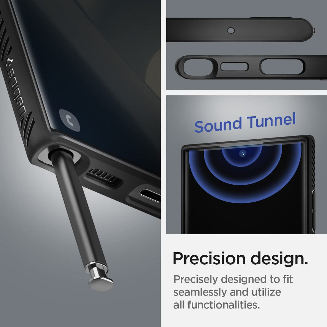 Spigen Galaxy S22 Ultra Liquid Air Case - Matte Black - DOKUTRONIX