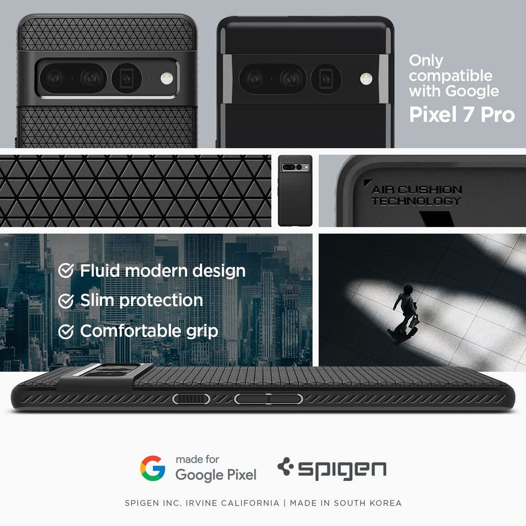 Matte Black Pixel 7 Pro Liquid Air Case - DOKUTRONIX
