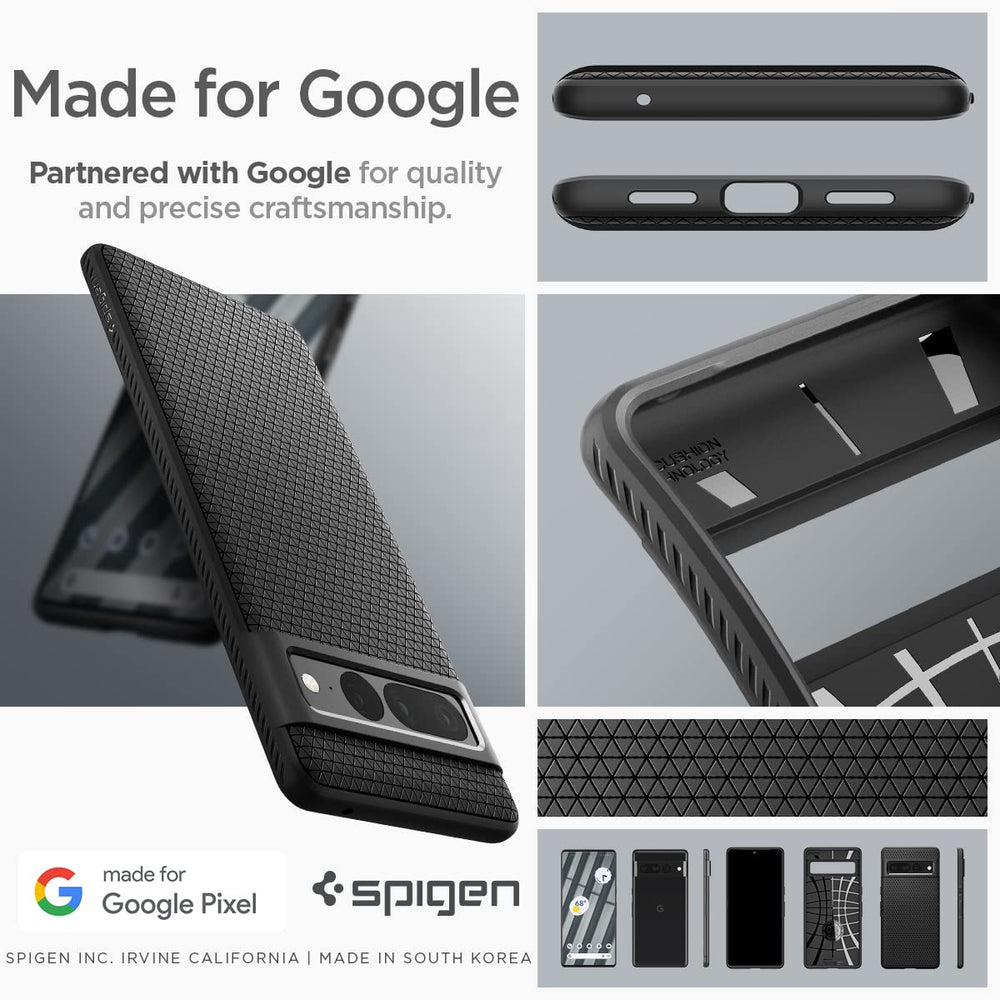 Matte Black Pixel 7 Pro Liquid Air Case - DOKUTRONIX