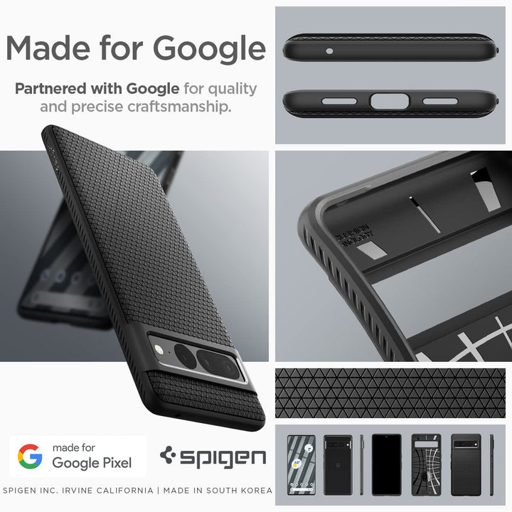 Matte Black Pixel 7 Pro Liquid Air Case - DOKUTRONIX