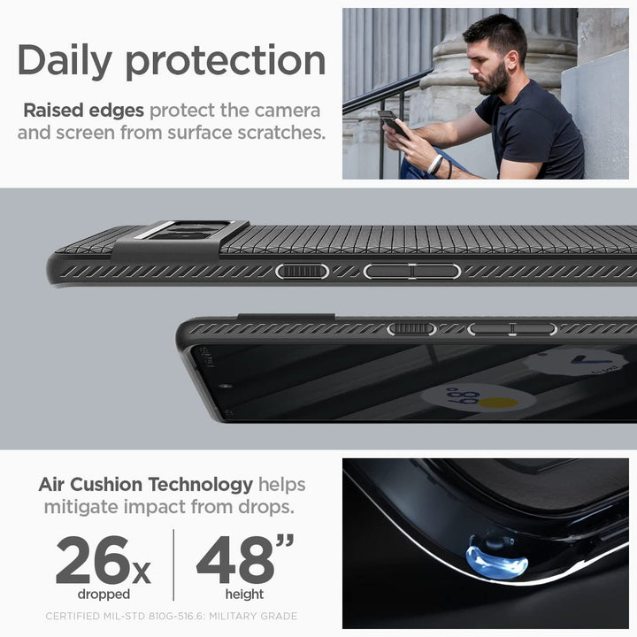 Matte Black Pixel 7 Pro Liquid Air Case - DOKUTRONIX
