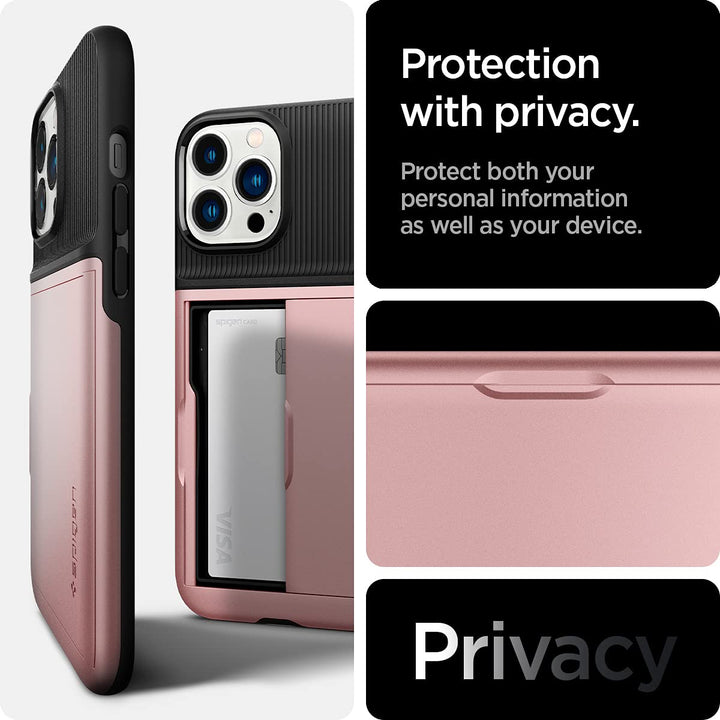 Spigen Rose Gold Slim Armor Case for iPhone 13 Pro - DOKUTRONIX