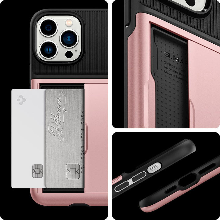 Spigen Rose Gold Slim Armor Case for iPhone 13 Pro - DOKUTRONIX