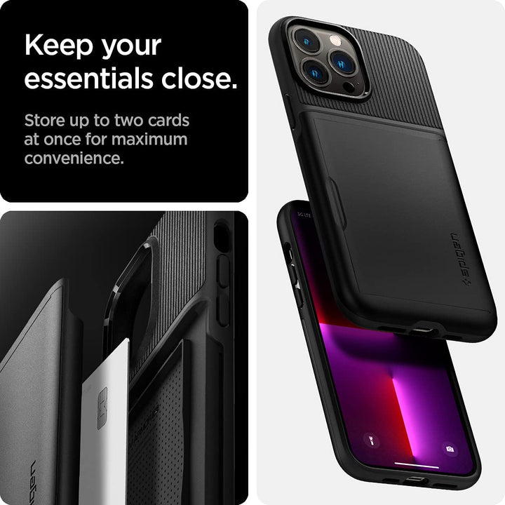 Spigen Slim Armor Case for iPhone 13 Pro - Black - DOKUTRONIX