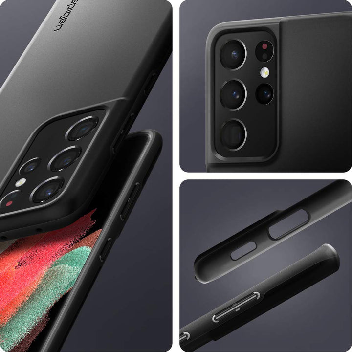 Spigen Ultra Thin Fit Case for Galaxy S21 - Black - DOKUTRONIX