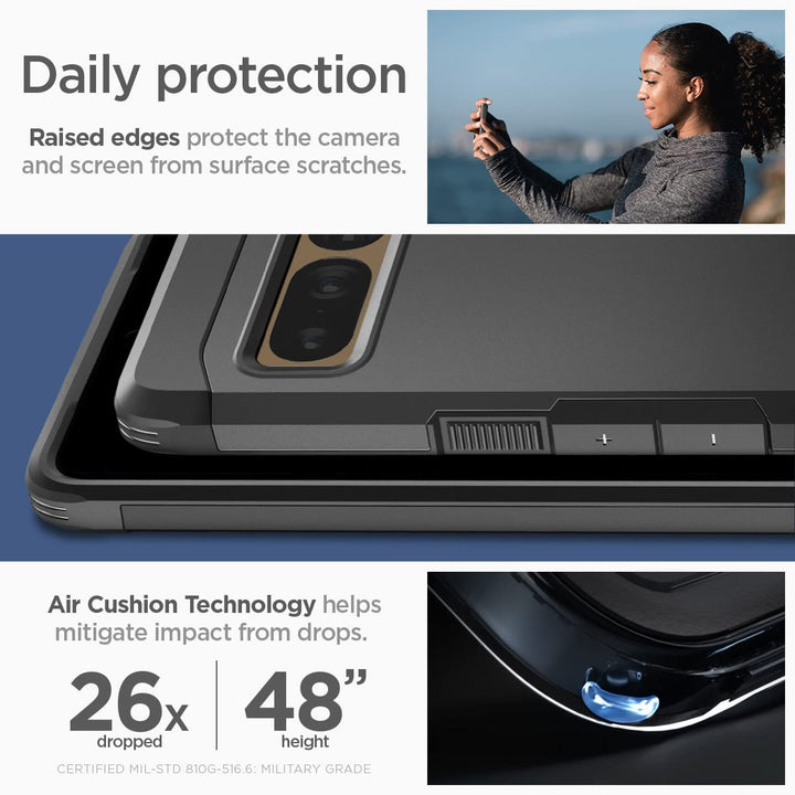 Spigen Tough Armor Case for Pixel 7 Pro - Black - DOKUTRONIX
