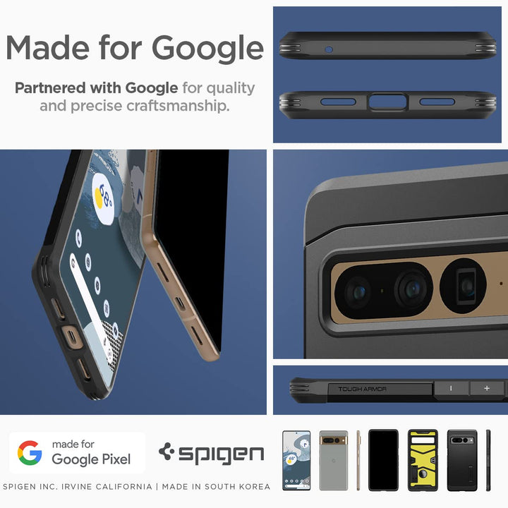 Spigen Tough Armor Case for Pixel 7 Pro - Black - DOKUTRONIX