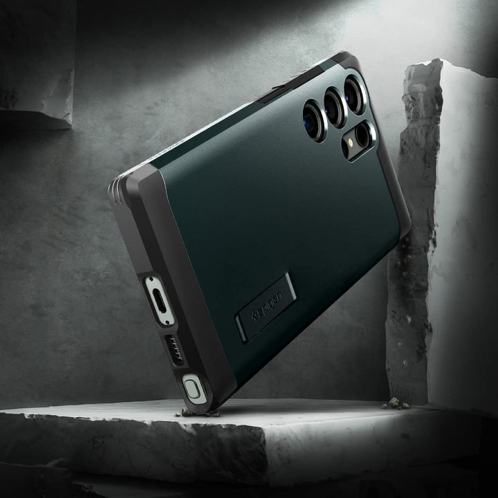 Spigen Tough Armor Galaxy S23 Ultra Case - Abyss Green - DOKUTRONIX