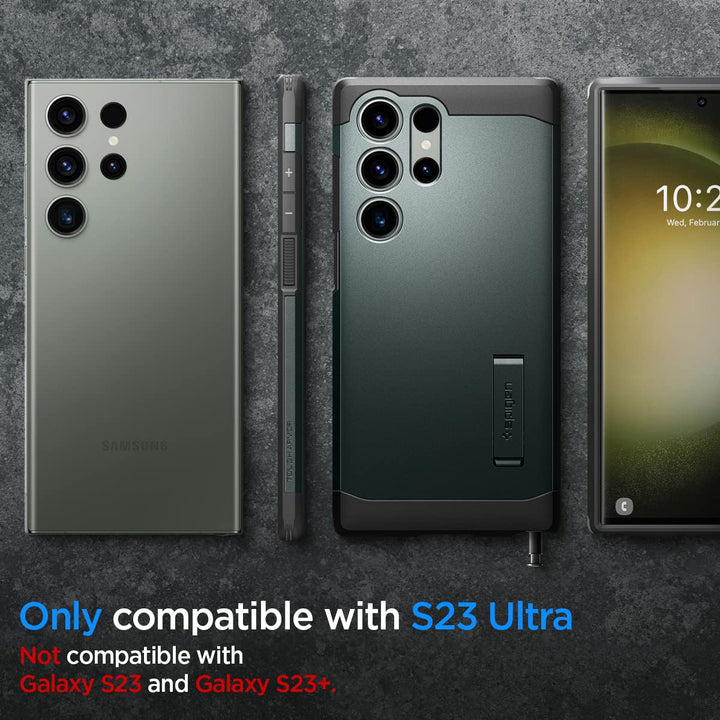 Spigen Tough Armor Galaxy S23 Ultra Case - Abyss Green - DOKUTRONIX