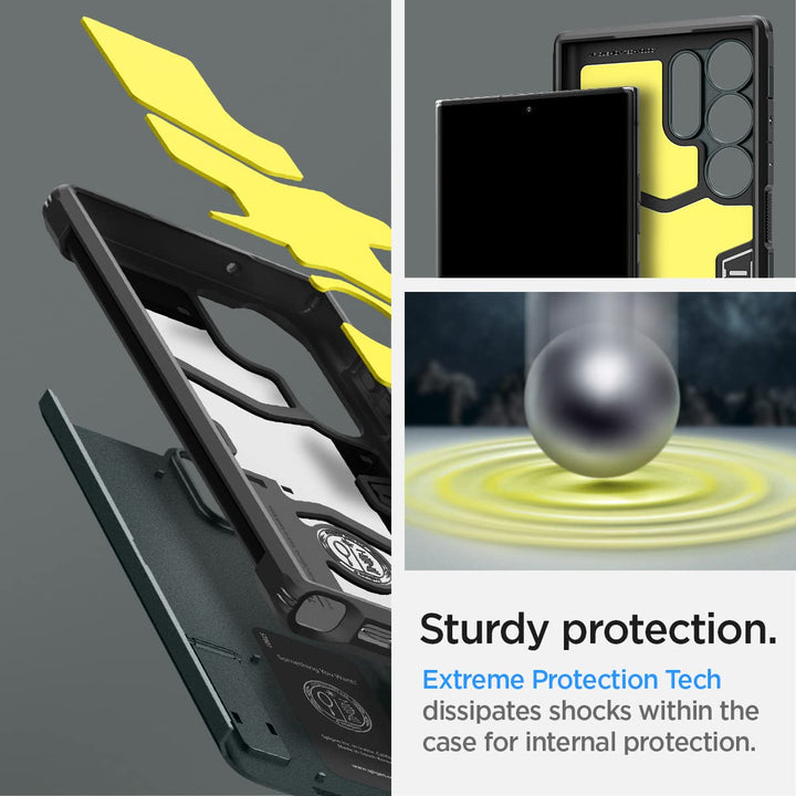Spigen Tough Armor Galaxy S23 Ultra Case - Abyss Green - DOKUTRONIX