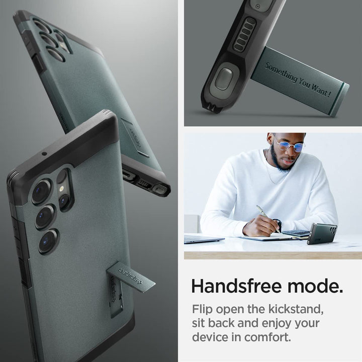 Spigen Tough Armor Galaxy S23 Ultra Case - Abyss Green - DOKUTRONIX