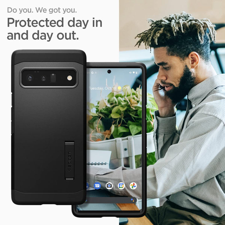 Spigen Pixel 6 Pro Tough Armor Case - Black Defender - DOKUTRONIX