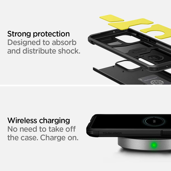 Spigen ToughArmor S20+ Case - Extreme Protection Black - DOKUTRONIX