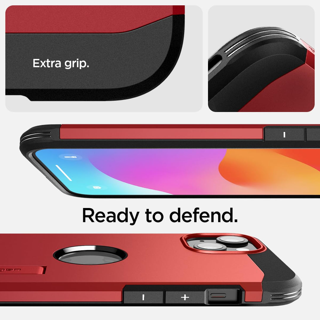 Spigen Tough Armor MagFit Case for iPhone 15 - Red - DOKUTRONIX