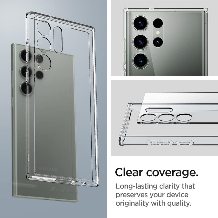 Spigen Ultra Hybrid Crystal Clear Case for S23 Ultra - DOKUTRONIX
