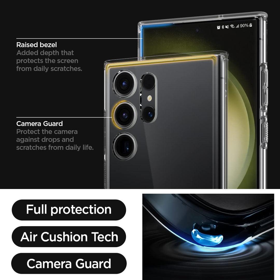Spigen Ultra Hybrid Crystal Clear Case for S23 Ultra - DOKUTRONIX