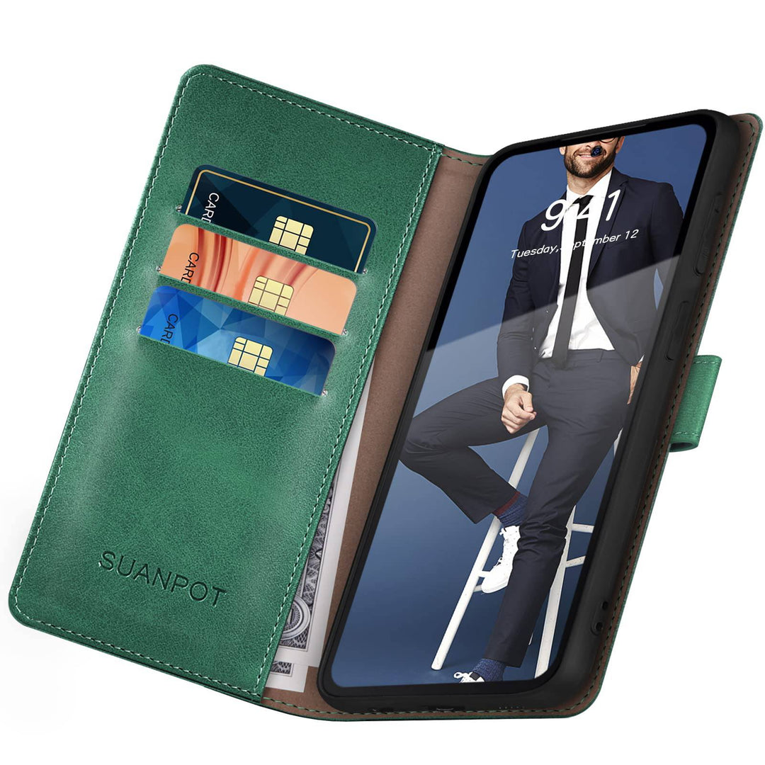 Suanpot RFID Leather Wallet Case for Galaxy S22 - DOKUTRONIX