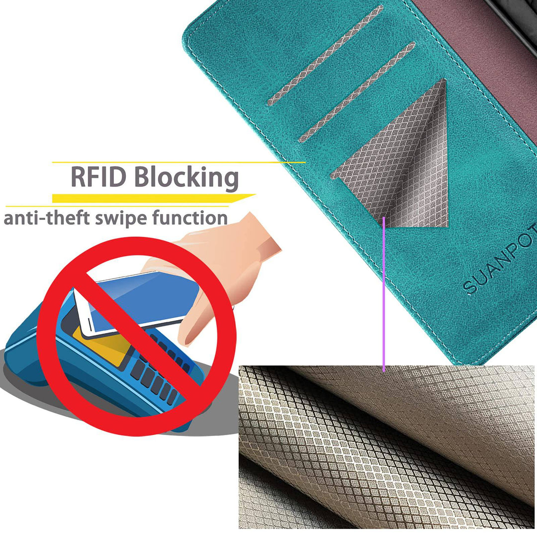 Suanpot RFID Leather Wallet Case for Galaxy S22 - DOKUTRONIX