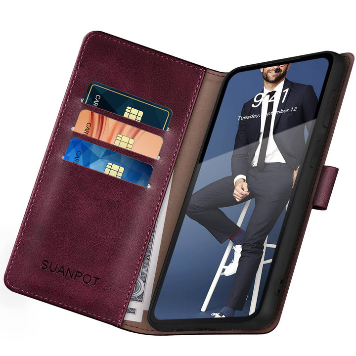 Suanpot RFID Leather Wallet Case for Galaxy S22 - DOKUTRONIX