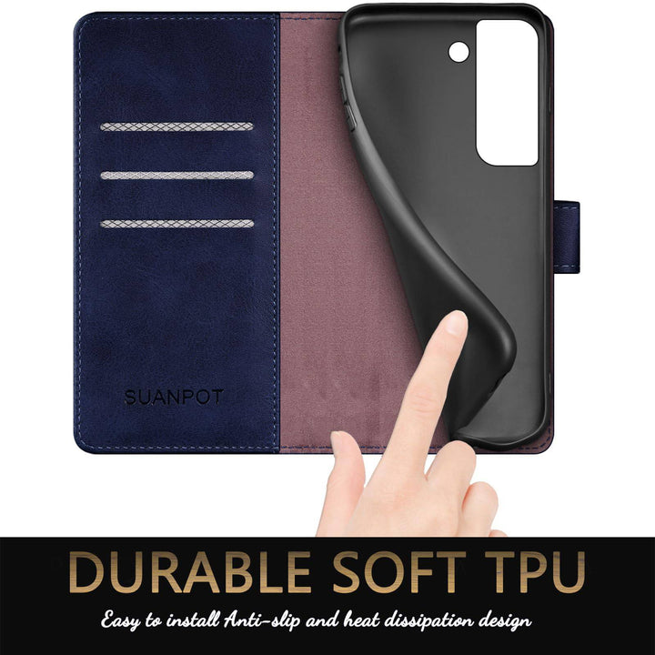 Suanpot RFID Leather Wallet Case for Galaxy S22 - DOKUTRONIX