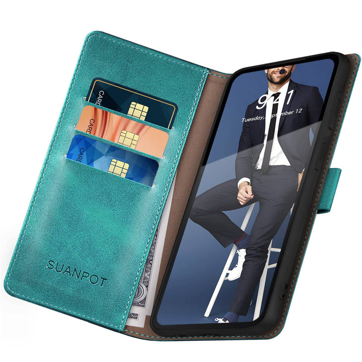 Suanpot RFID Leather Wallet Case for Galaxy S22 - DOKUTRONIX