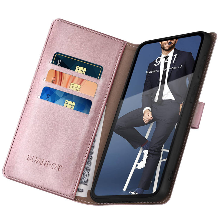 Suanpot RFID Leather Wallet Case for Galaxy S22 - DOKUTRONIX