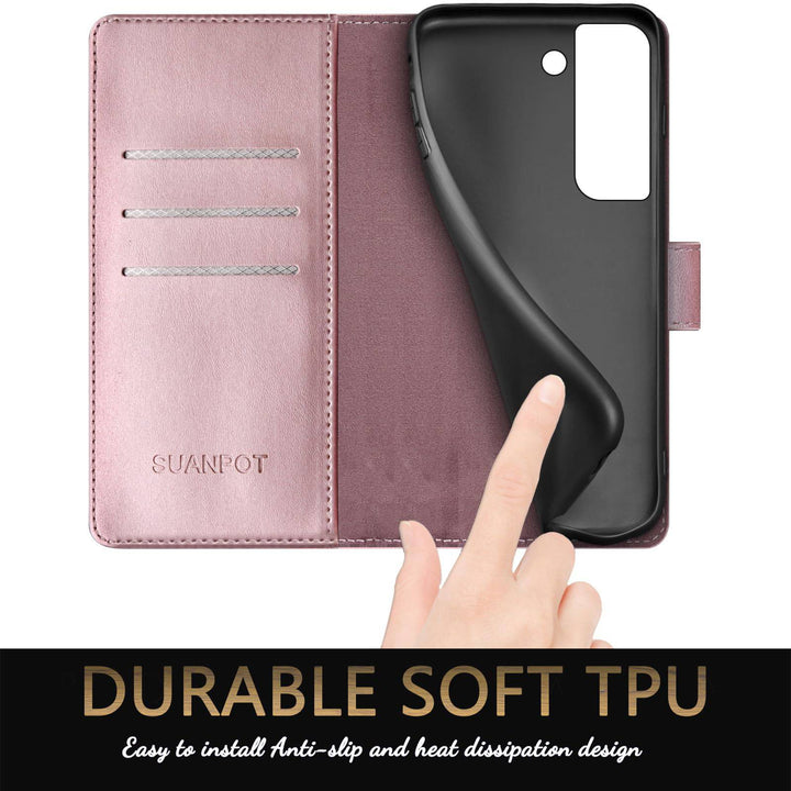 Suanpot RFID Leather Wallet Case for Galaxy S22 - DOKUTRONIX