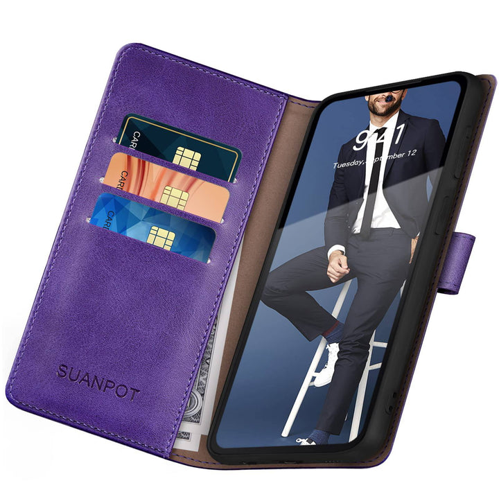 Suanpot RFID Leather Wallet Case for Galaxy S22 - DOKUTRONIX