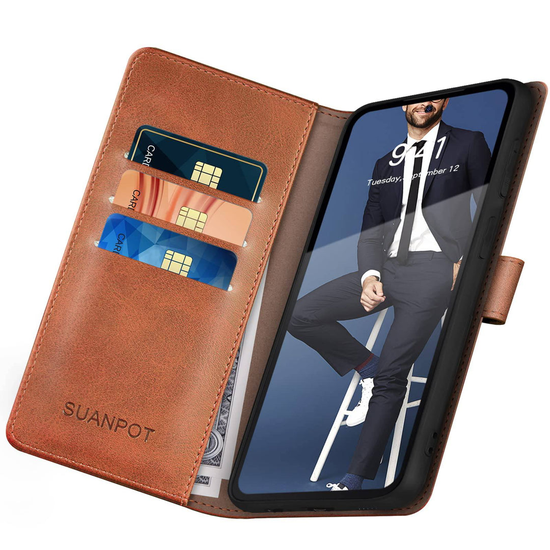 Suanpot RFID Leather Wallet Case for Galaxy S22 - DOKUTRONIX