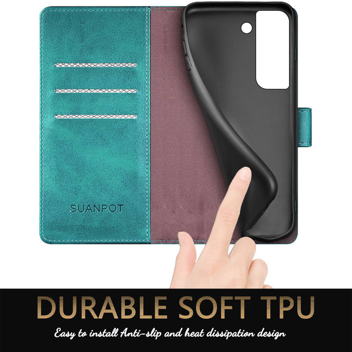 Suanpot RFID Leather Wallet Case for Galaxy S22 - DOKUTRONIX