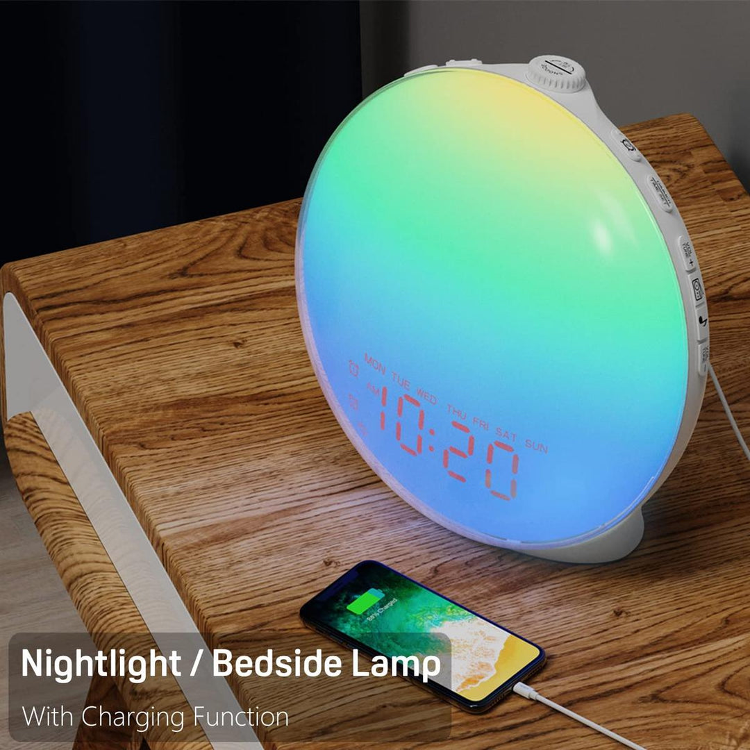 Sunrise Kids Alarm: Dual, FM, Snooze & Sounds - DOKUTRONIX