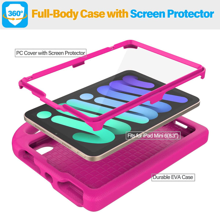 SUPLIK iPad Mini Kids Case - Pink Shockproof Cover - DOKUTRONIX