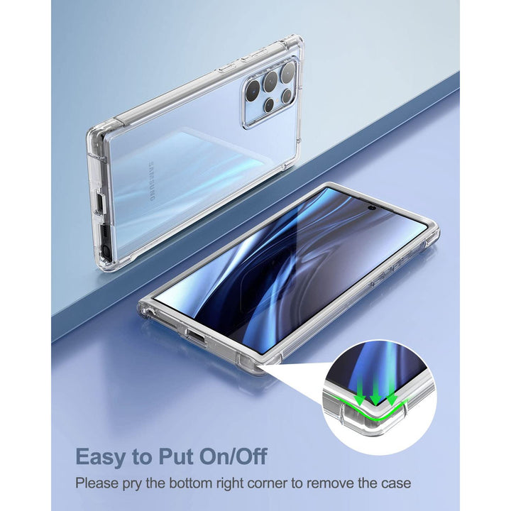 SURITCH Galaxy S22 Ultra Clear Case with Protector - DOKUTRONIX