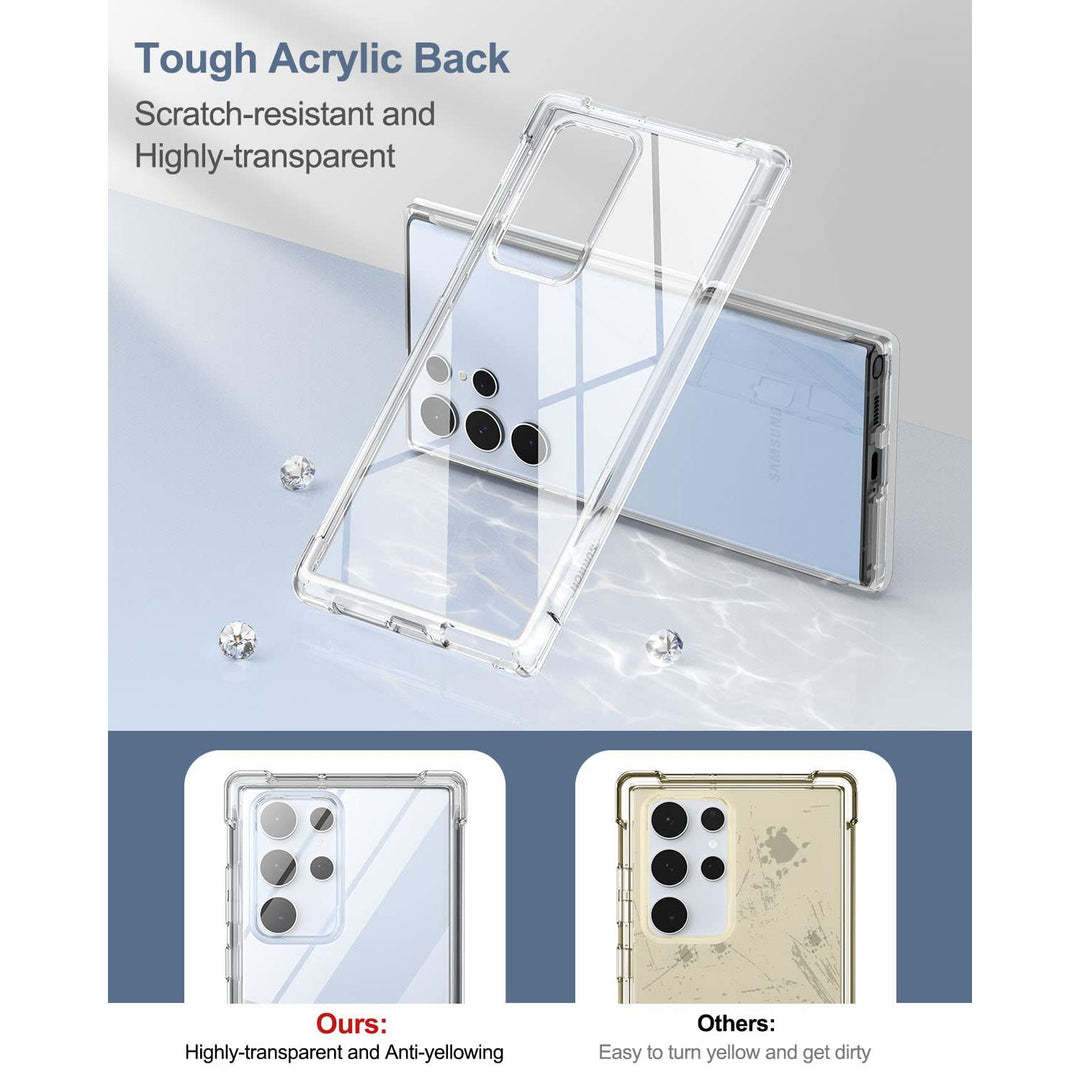 SURITCH Galaxy S22 Ultra Clear Case with Protector - DOKUTRONIX