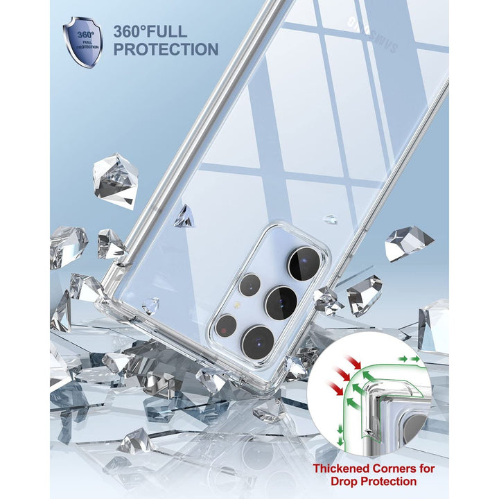 SURITCH Galaxy S22 Ultra Clear Case with Protector - DOKUTRONIX