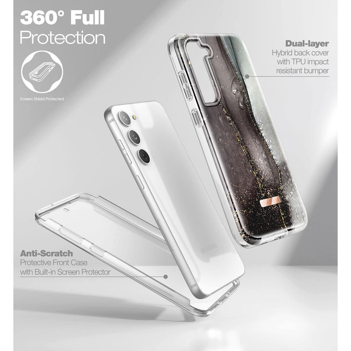 Suritch Rose Marble Rugged Case for Galaxy S23 Plus - DOKUTRONIX