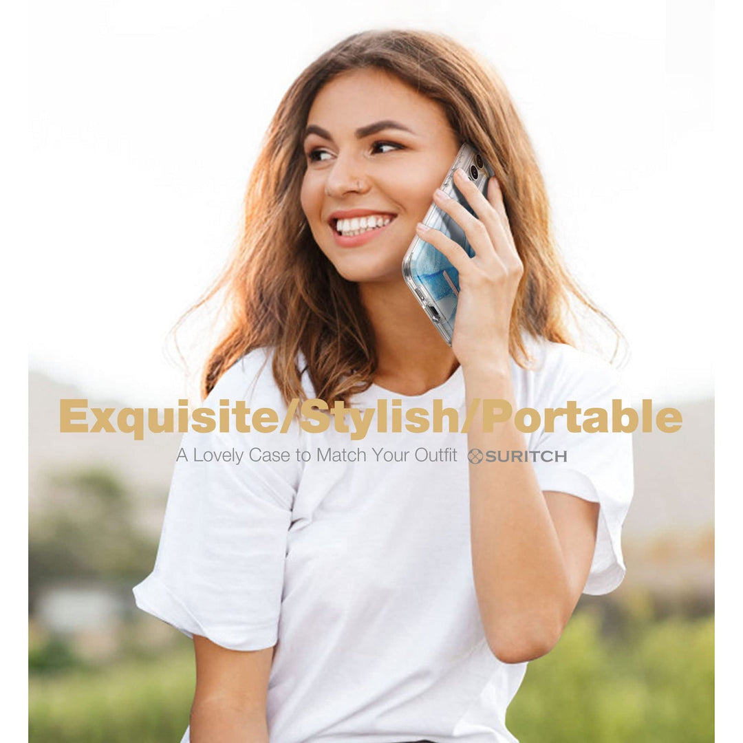 Suritch Rose Marble Rugged Case for Galaxy S23 Plus - DOKUTRONIX