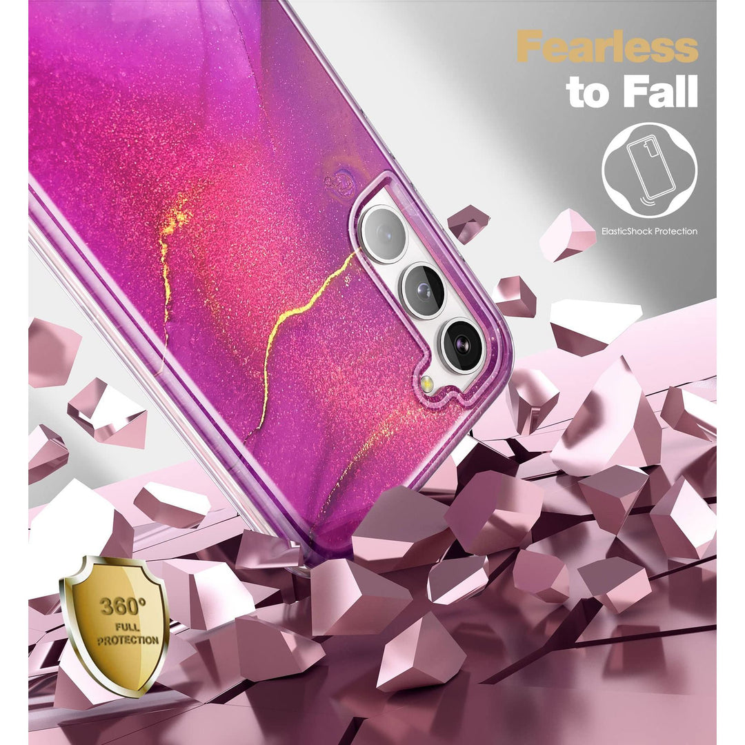 Suritch Rose Marble Rugged Case for Galaxy S23 Plus - DOKUTRONIX