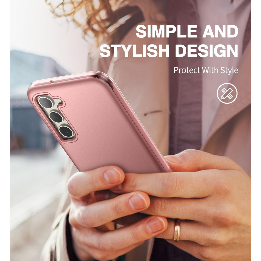 Suritch Rose Marble Rugged Case for Galaxy S23 Plus - DOKUTRONIX