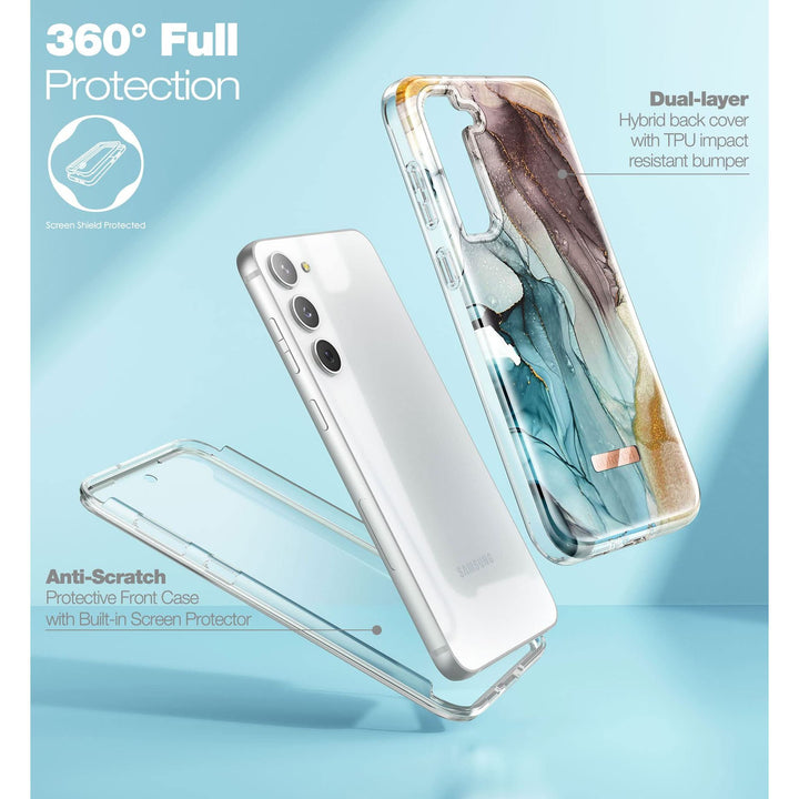 Suritch Rose Marble Rugged Case for Galaxy S23 Plus - DOKUTRONIX