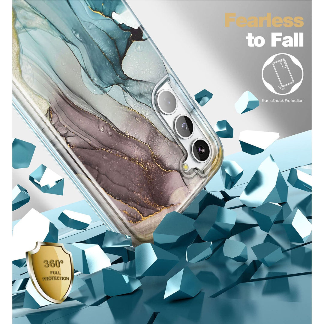 Suritch Rose Marble Rugged Case for Galaxy S23 Plus - DOKUTRONIX