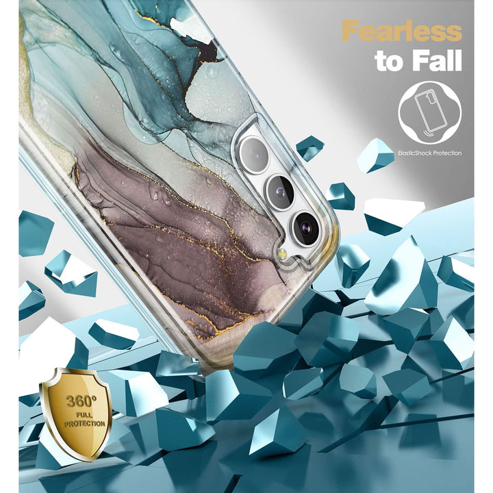 Suritch Rose Marble Rugged Case for Galaxy S23 Plus - DOKUTRONIX