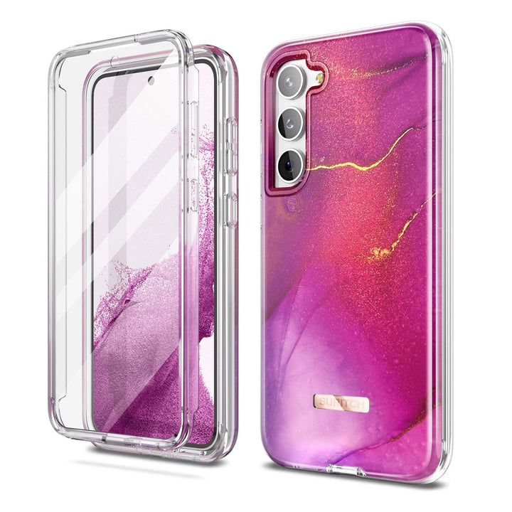 Suritch Rose Marble Rugged Case for Galaxy S23 Plus - DOKUTRONIX