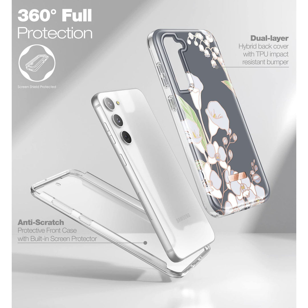 Suritch Rose Marble Rugged Case for Galaxy S23 Plus - DOKUTRONIX