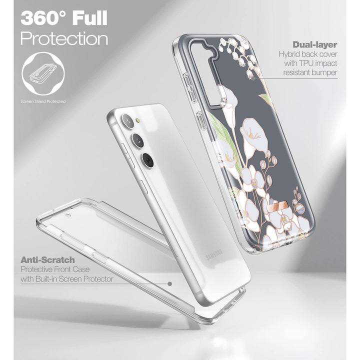 Suritch Rose Marble Rugged Case for Galaxy S23 Plus - DOKUTRONIX